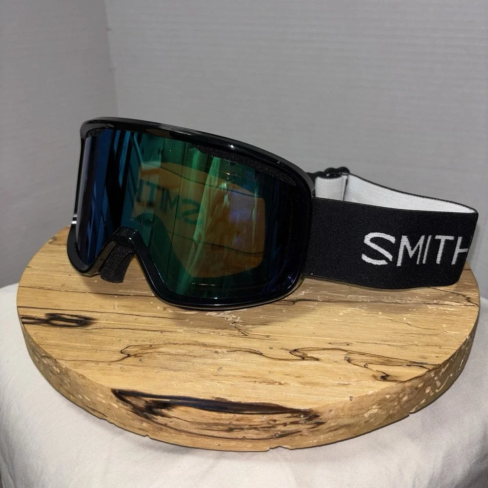 Smith Squad Snow Goggles Black Frame, Everyday Green Mirror Lens